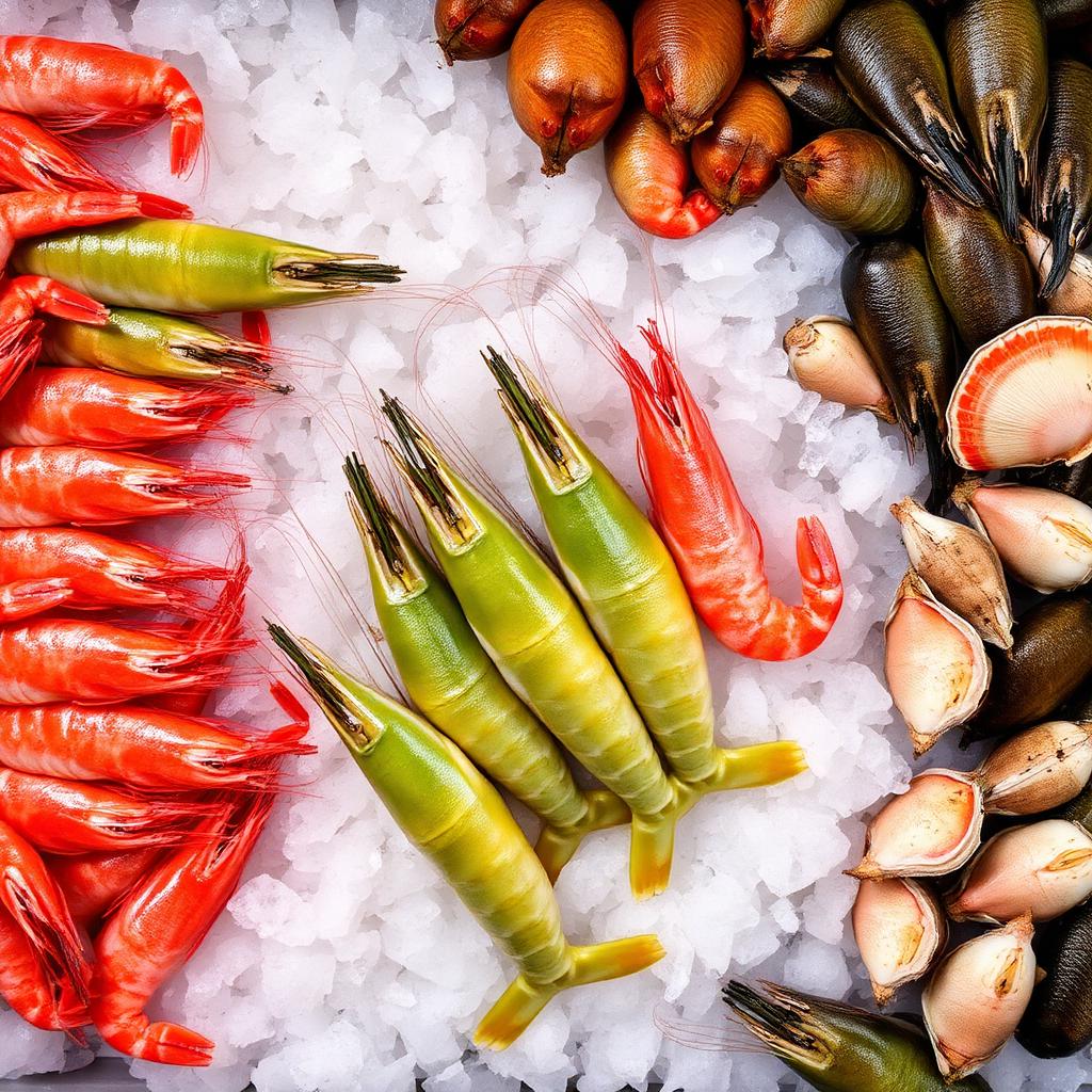 Green Prawns & Live Shellfish