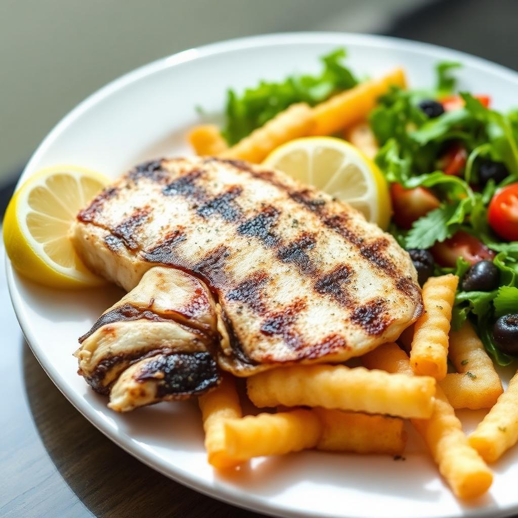 Grilled Fish & Chips